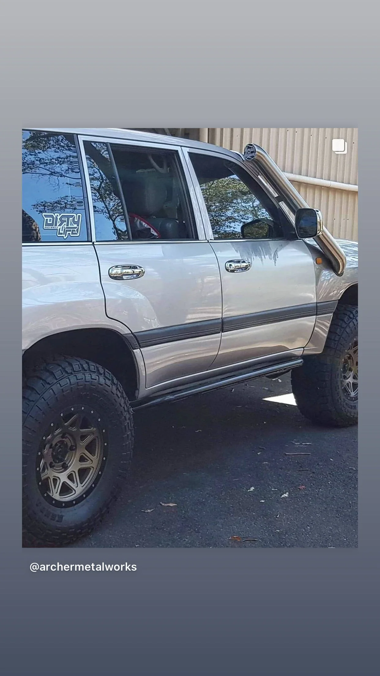 Toyota Landcruiser (1998-2006) 100/105 Series 4" Stainless Steel Snorkel Kit - Meredith Metalworks