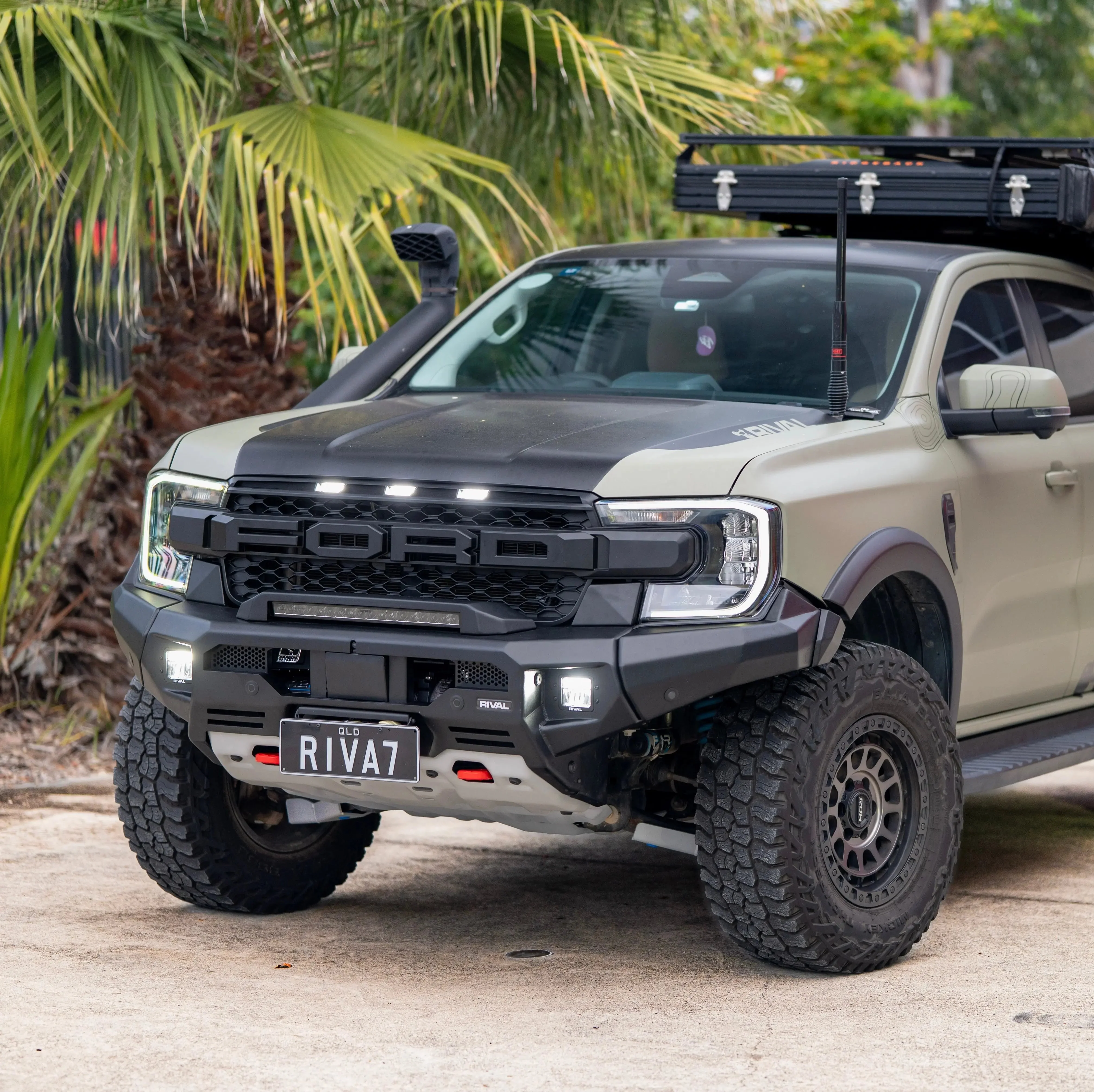 Ford Ranger (2022-2025) Next Gen Aluminum Front Bar / Everest Next Gen, includes RIVAL FOG Lights