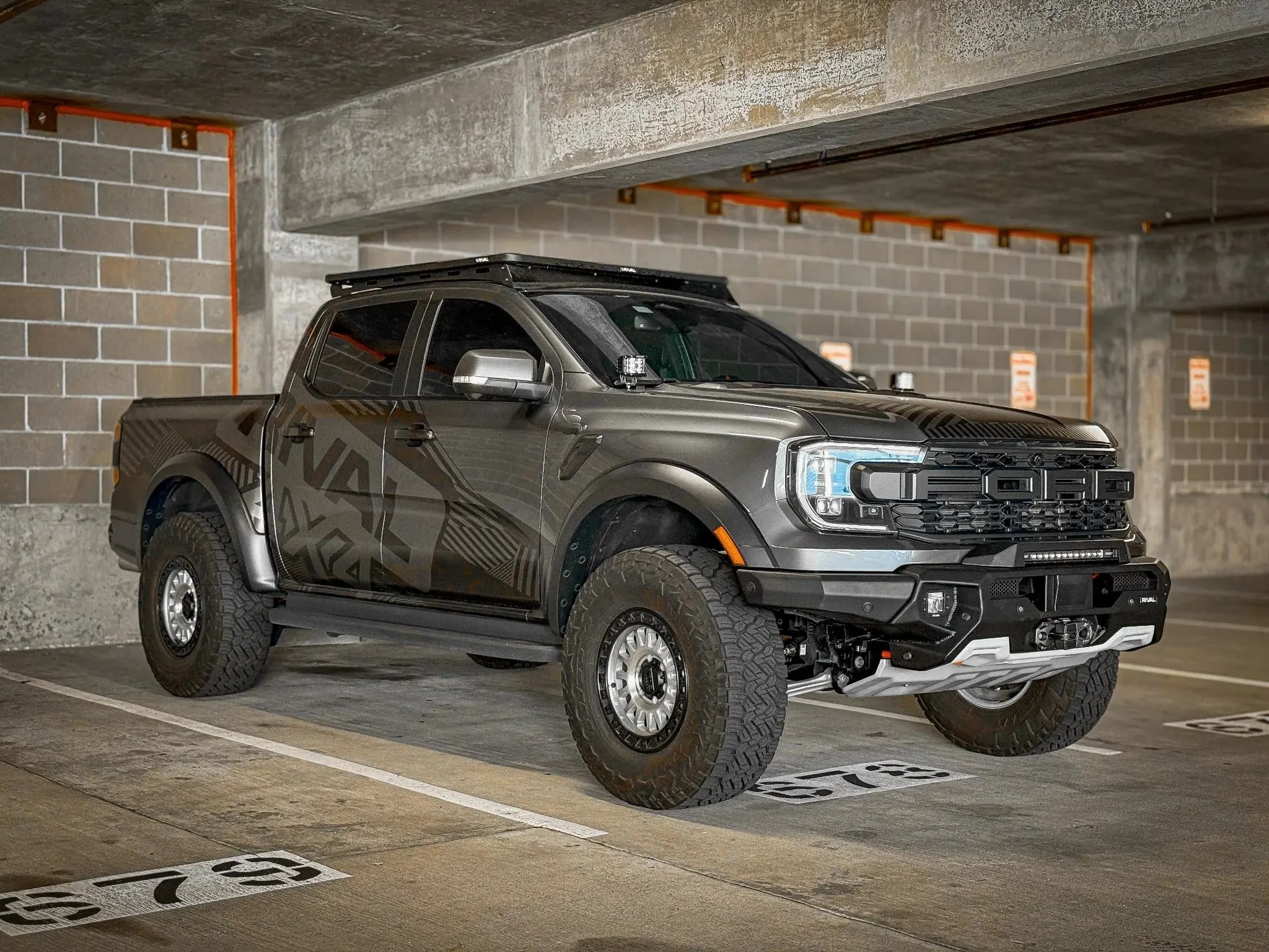 Ford Ranger (2022-2025) RAPTOR Aluminum Front Bar includes RIVAL LED FOG lights (Set of 2) - Image 4