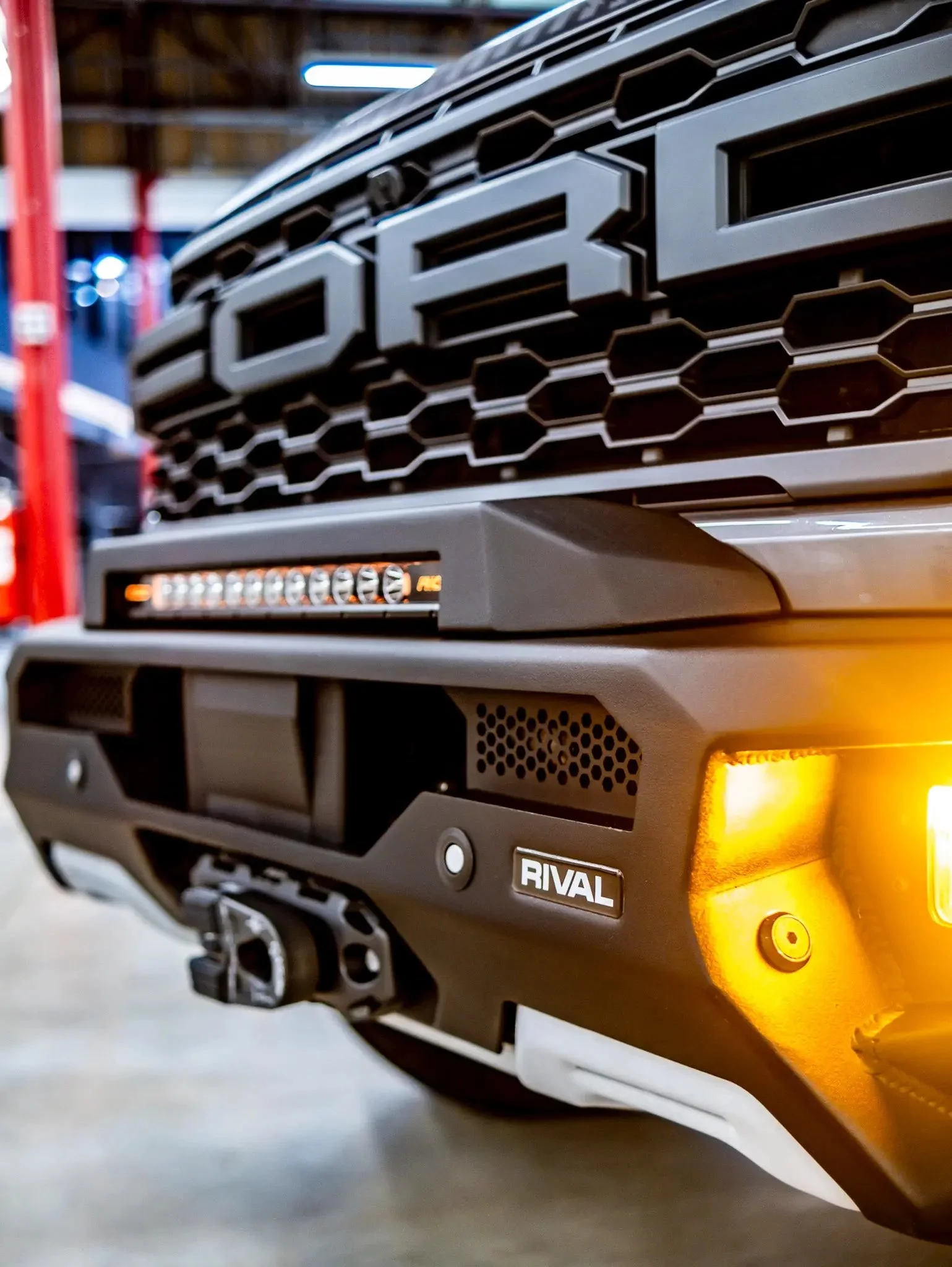 Ford Ranger (2022-2025) RAPTOR Aluminum Front Bar includes RIVAL LED FOG lights (Set of 2) - Image 5