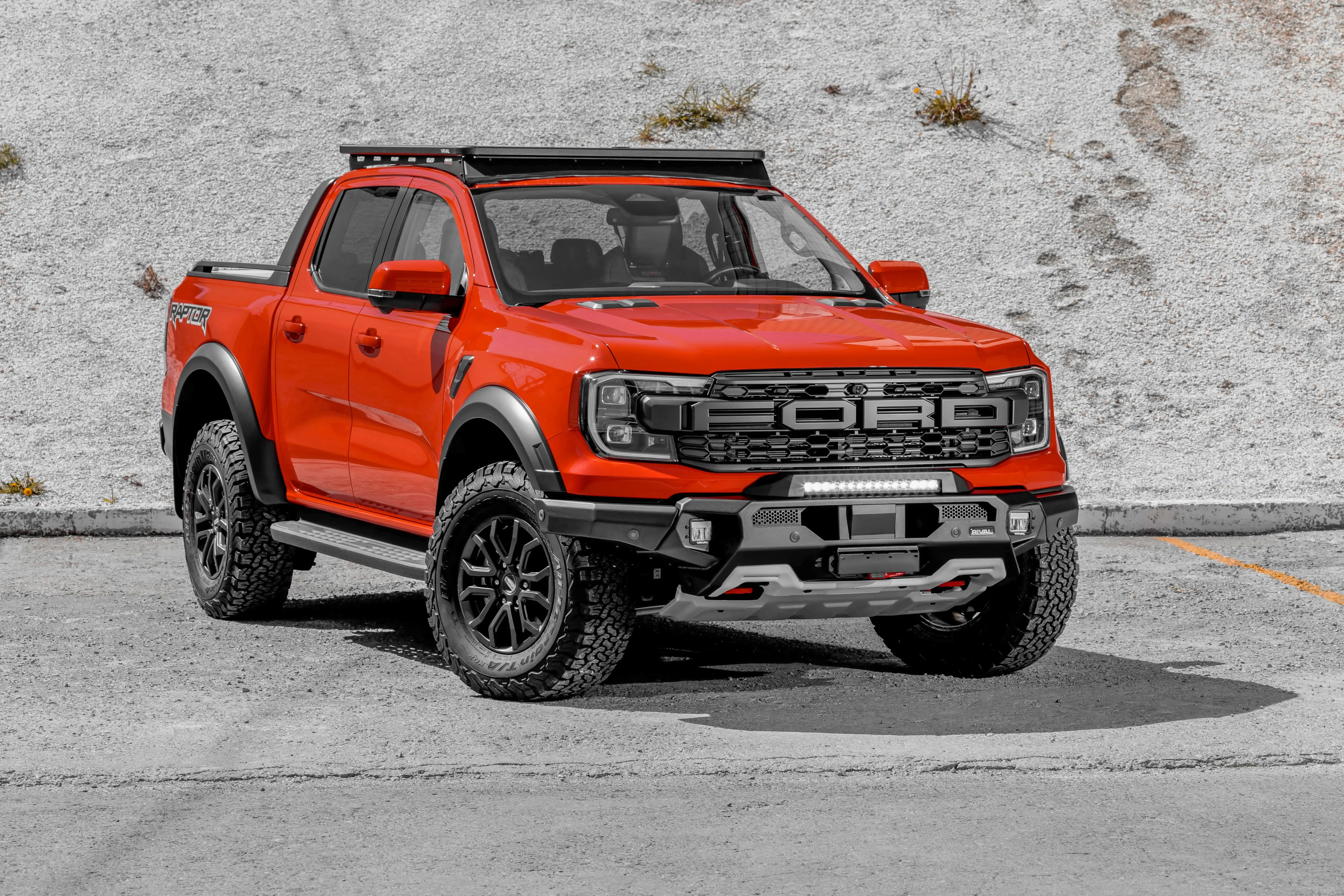 Ford Ranger (2022-2025) RAPTOR Aluminum Front Bar includes RIVAL LED FOG lights (Set of 2) - Image 9
