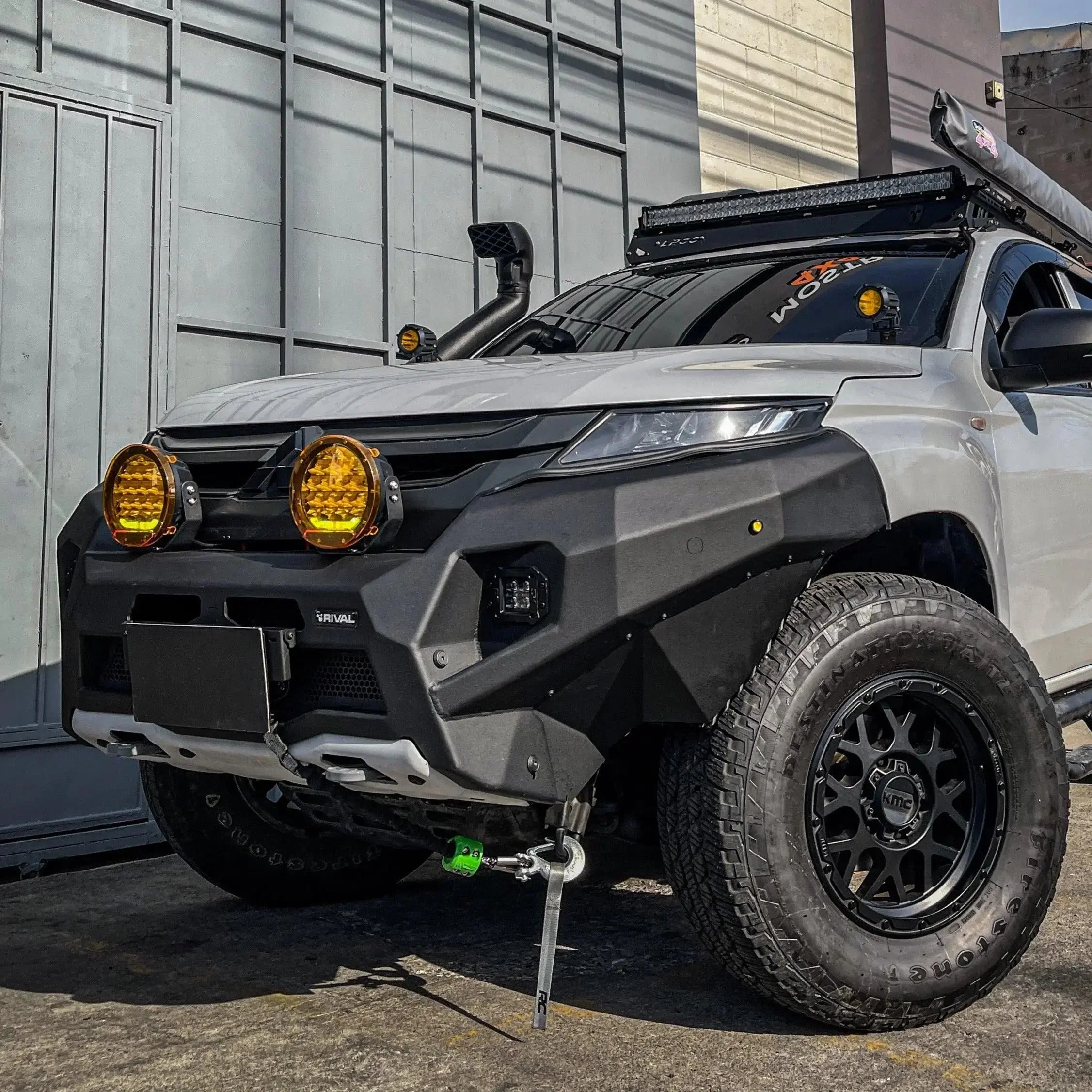 Mitsubishi Triton (2019-2023)  MR Aluminum Front Bar -  includes RIVAL FOG lights (Set of 2)