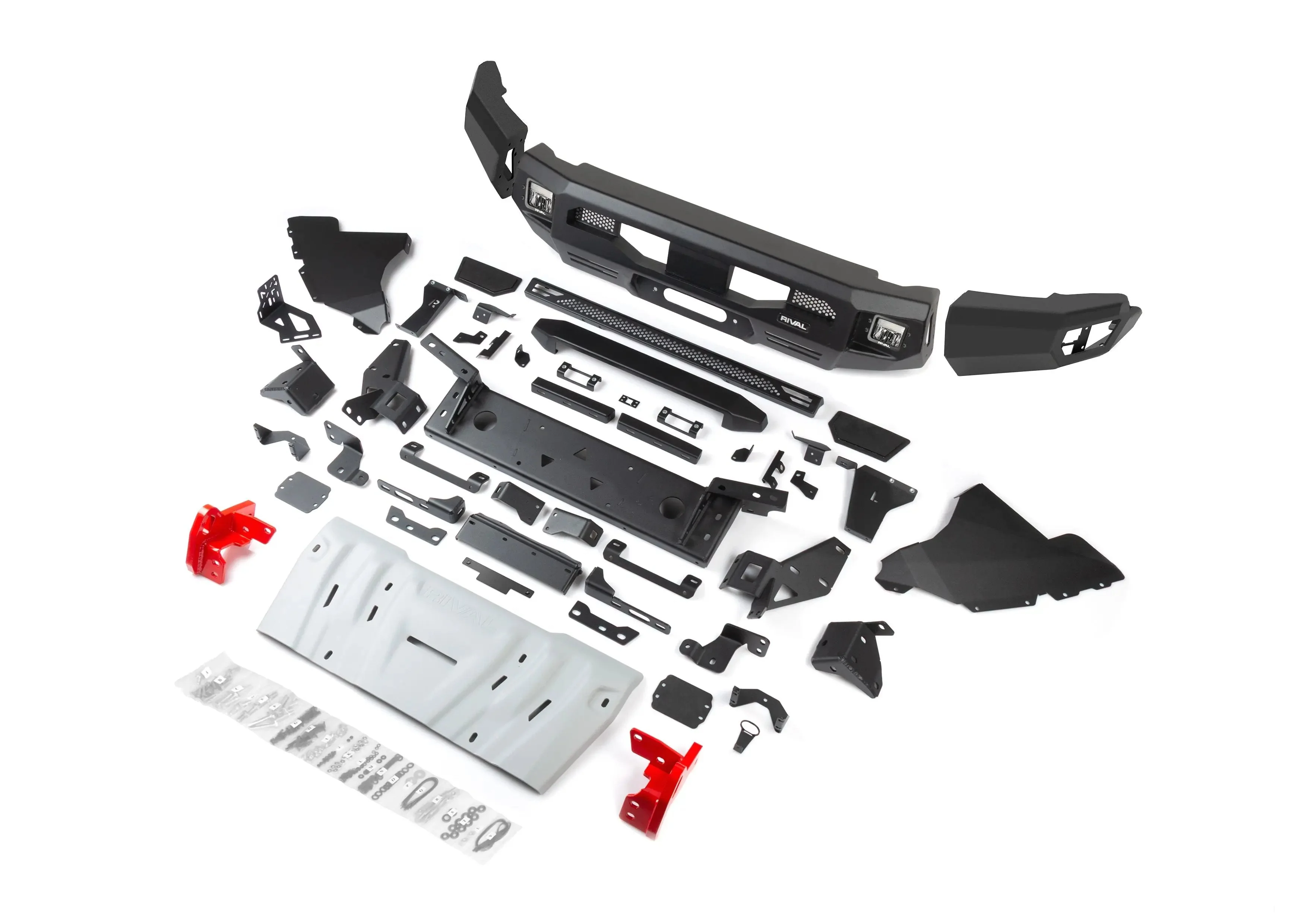 Toyota Prado (2024-2030) 250 Series Aluminum Front Bar with RIVAL LED Fog Lights (Set of 2) - Image 6