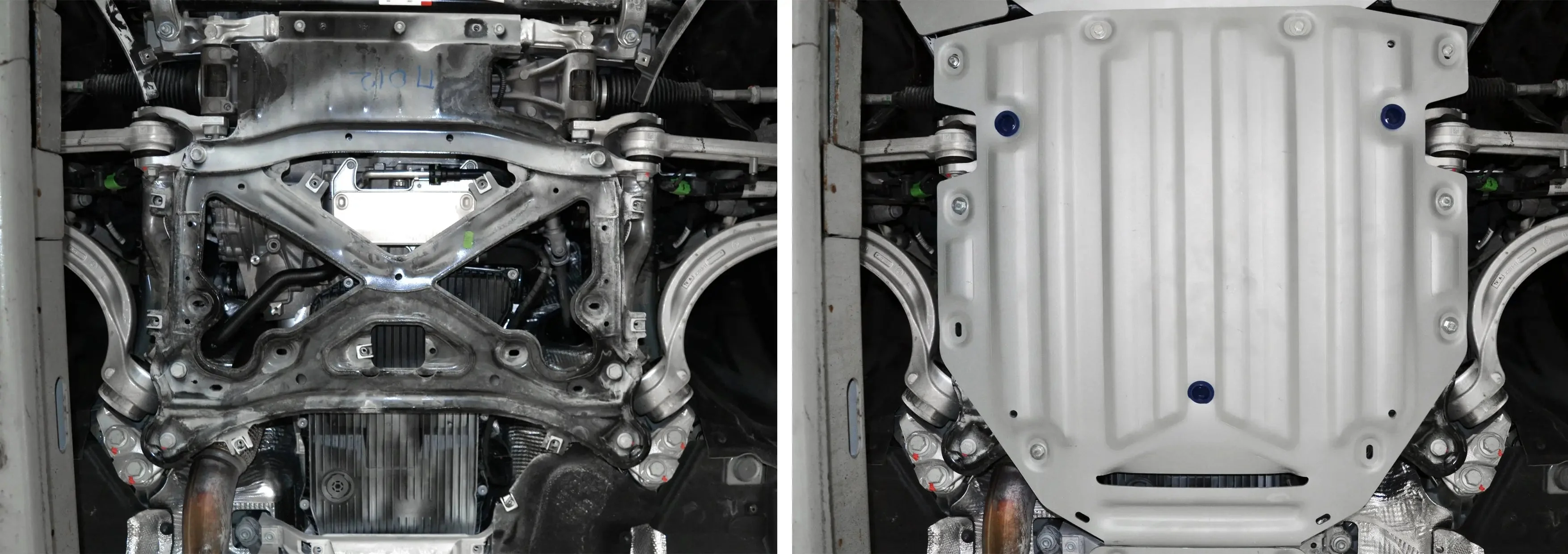 Volkswagen Touareg 2018 Aluminum Gearbox Bash Plate - Volkswagen Touareg 2018-; 3 L. / Gasoline; 2 L. / Gasoline; 3 L. / Diesel - Image 3