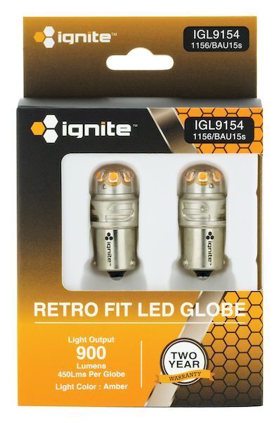 BAU15s Base amber 12/24V 900 Lumens (PKT2)