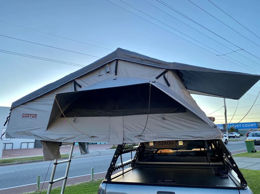 Canyon Off-Road Roof Top Tent To Suit Ford Ranger (2011-2021) Soft Shell & Hard Shell - Image 4