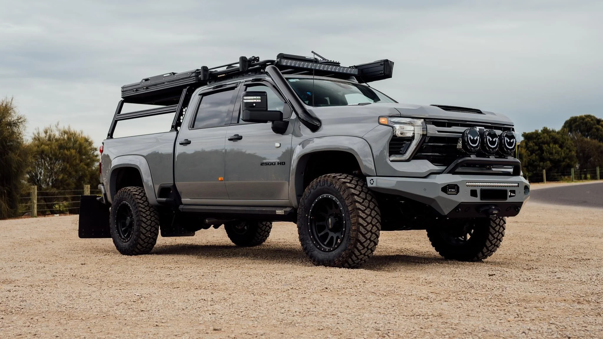 Chevrolet Silverado (2019-2024) 2500 5" Stainless Steel Snorkel and Airbox Kit Meredith Metalworks