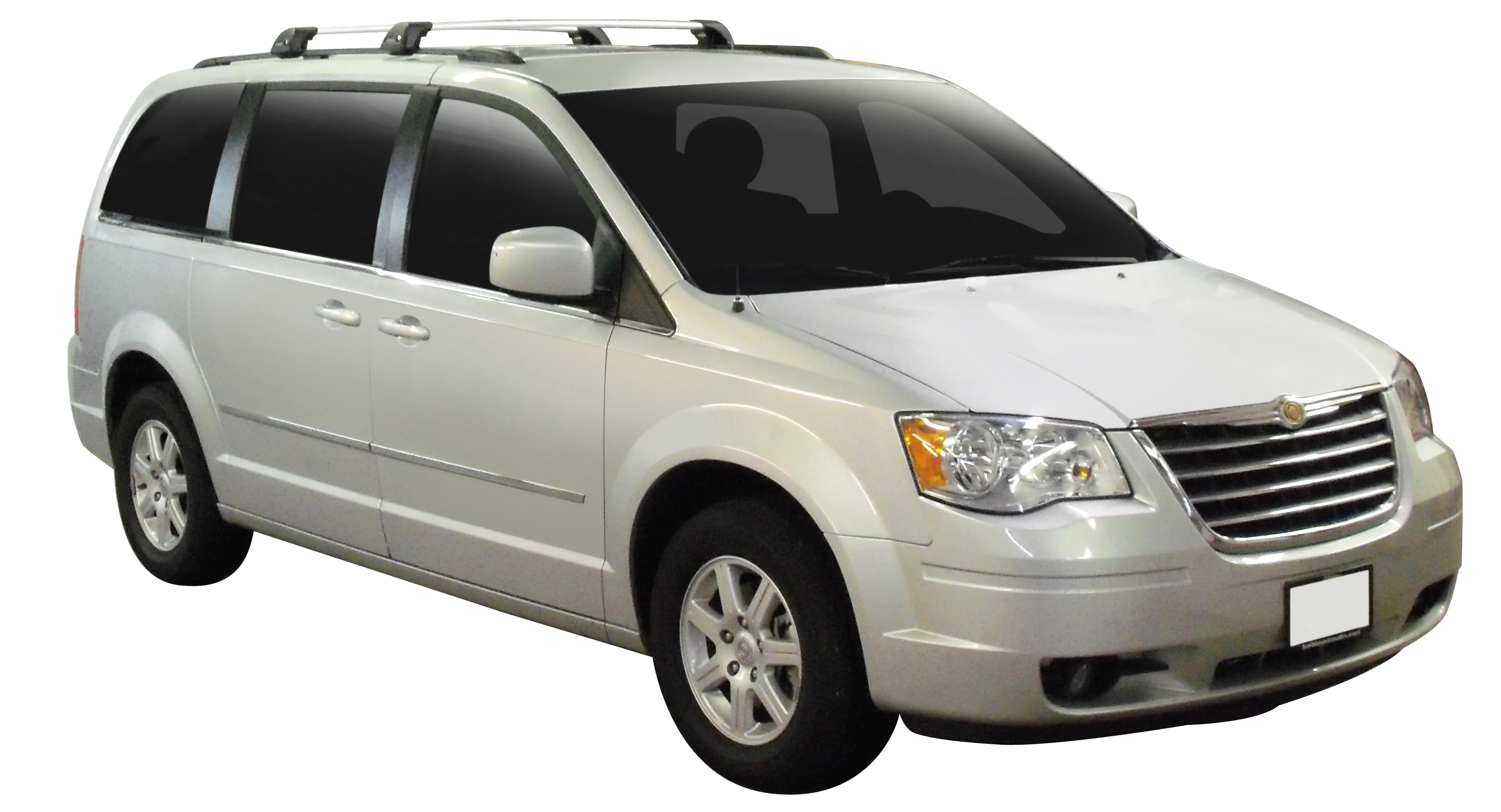 Chrysler Grand (2008-2022) Voyager 5 Door MPV 2008 - 2022 (Raised Rails) Aero FlushBar Yakima Roof Rack