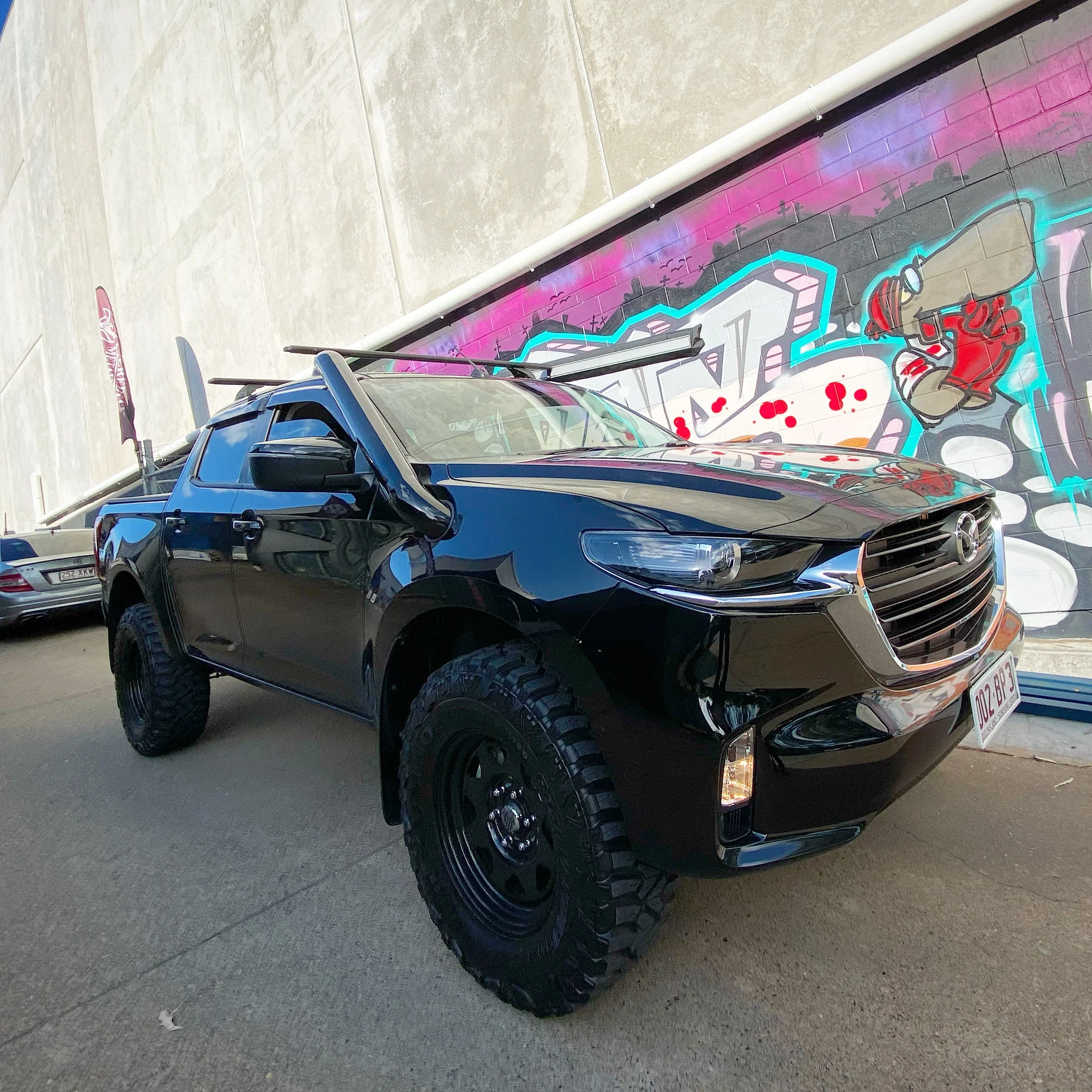 Mazda Bt-50 (2021-2025)  MAZDA BT-50 (new shape) 4" Stainless Steel Snorkel Kit - Meredith Metalworks - Image 3