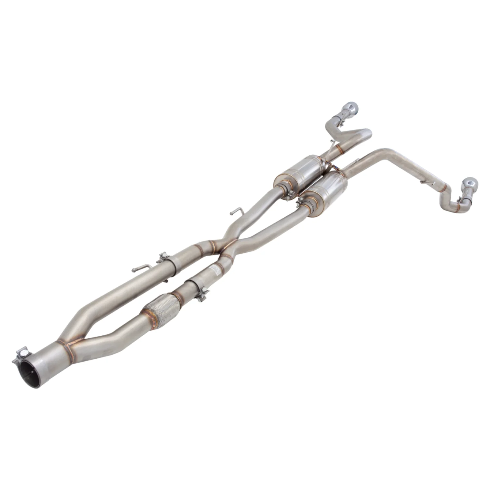 DODGE RAM 1500 with 5.7L HEMI (2016-2019) dual exhaust and slip joints 3" Inch Stainless Steel Catback Exhaust System XFORCE