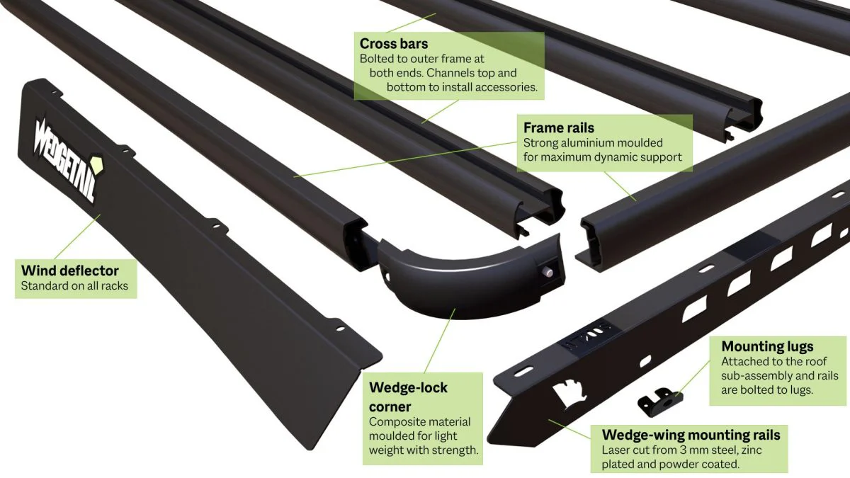 Ford Everest (2015-2022) Wagon Wedgetail Platform Roof Rack - Image 9