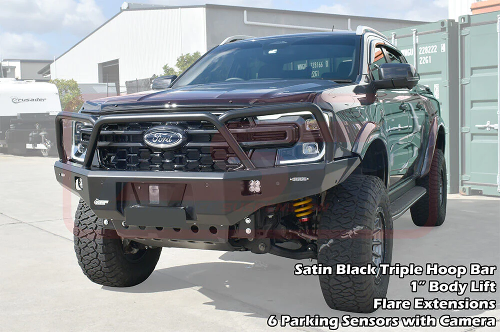 Ford RANGER (05/2022 - ON) NEXT GEN Ambush Triple Hoop Bullbar - Image 6