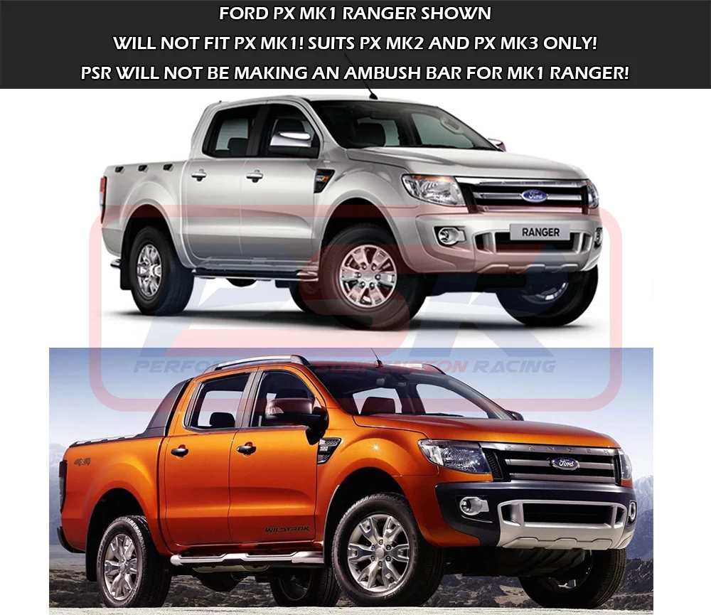 Ford RANGER (10/2011 - 7/2018) PX MK1 - PX MK2 PX MK2 8/2015-7/2018 Ambush Sheet Metal Hoop Bullbar - Image 13