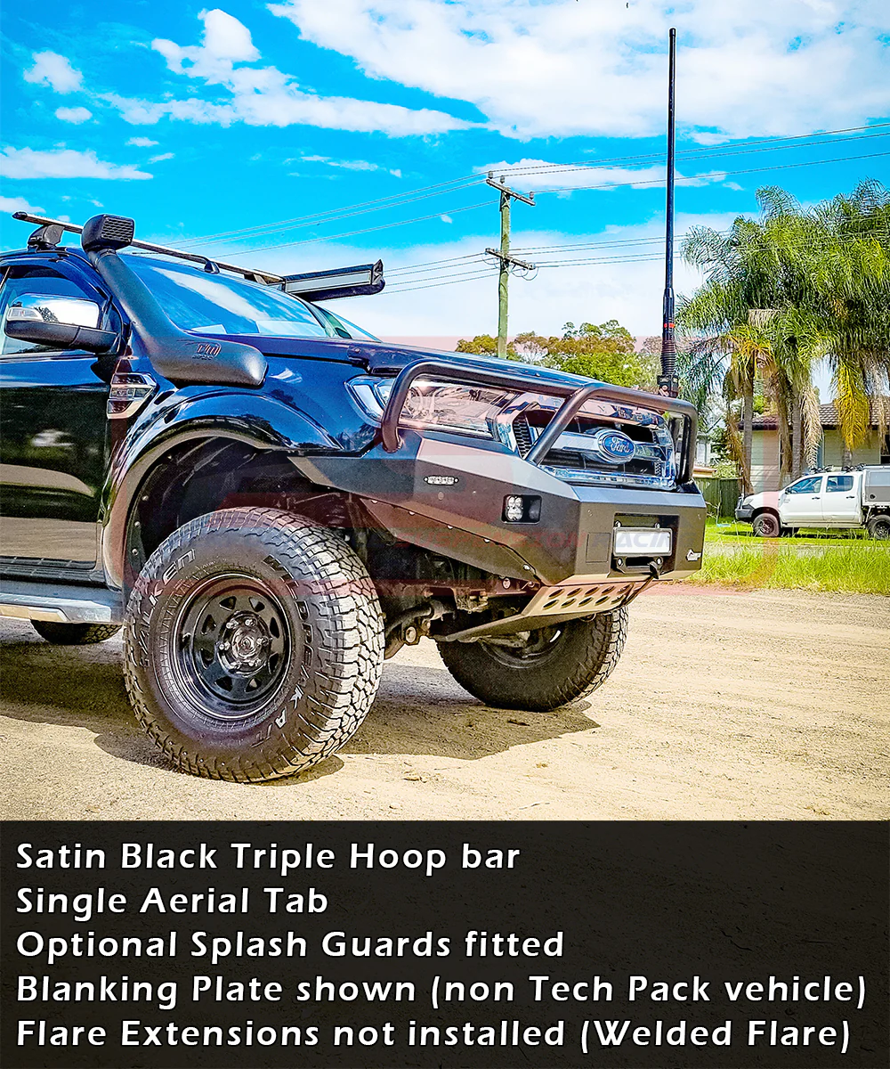 Ford RANGER (10/2011 - 7/2018) PX MK1 - PX MK2 PX MK2 8/2015-7/2018 Ambush Triple Hoop Bullbar - Image 3