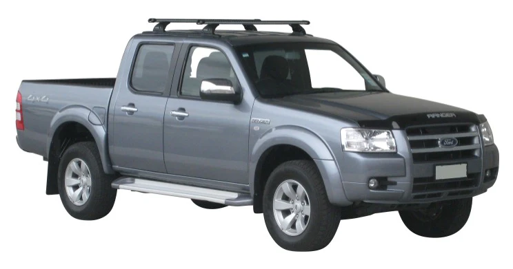 Ford Ranger (2006-2011) Crew Cab 4 Door Ute Nov 2006 - 2011 (Naked Roof) Yakima HD Through Bar Yakima Roof Rack