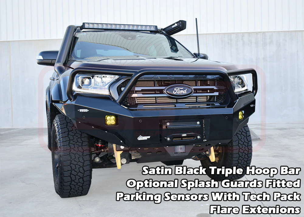 Ford RANGER (8/2018 - ON) PX MK3 8/2018-ON Ambush Triple Hoop Bullbar - Image 5