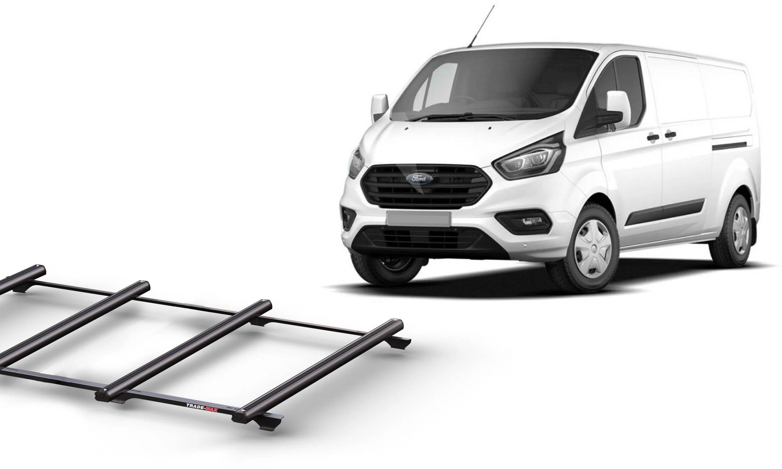 Ford Transit Custom LWB L/Roof (02/14 Wedgetail – 01/24) Trademax Crossbars x 4