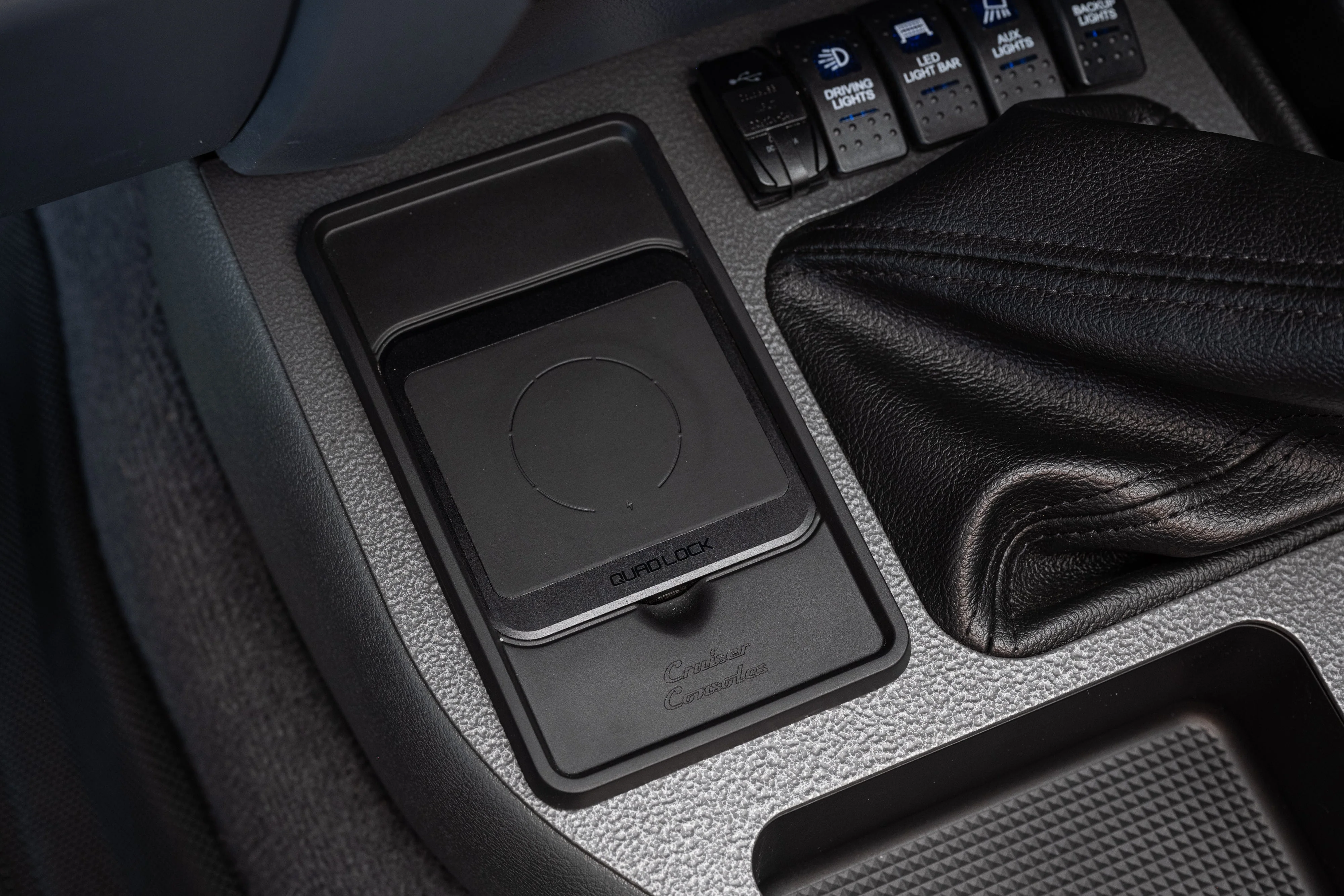 Toyota Landcruiser (2002-2025) 70 Series Full Length Centre Console – with Universal Wireless Phone Charger - Image 4