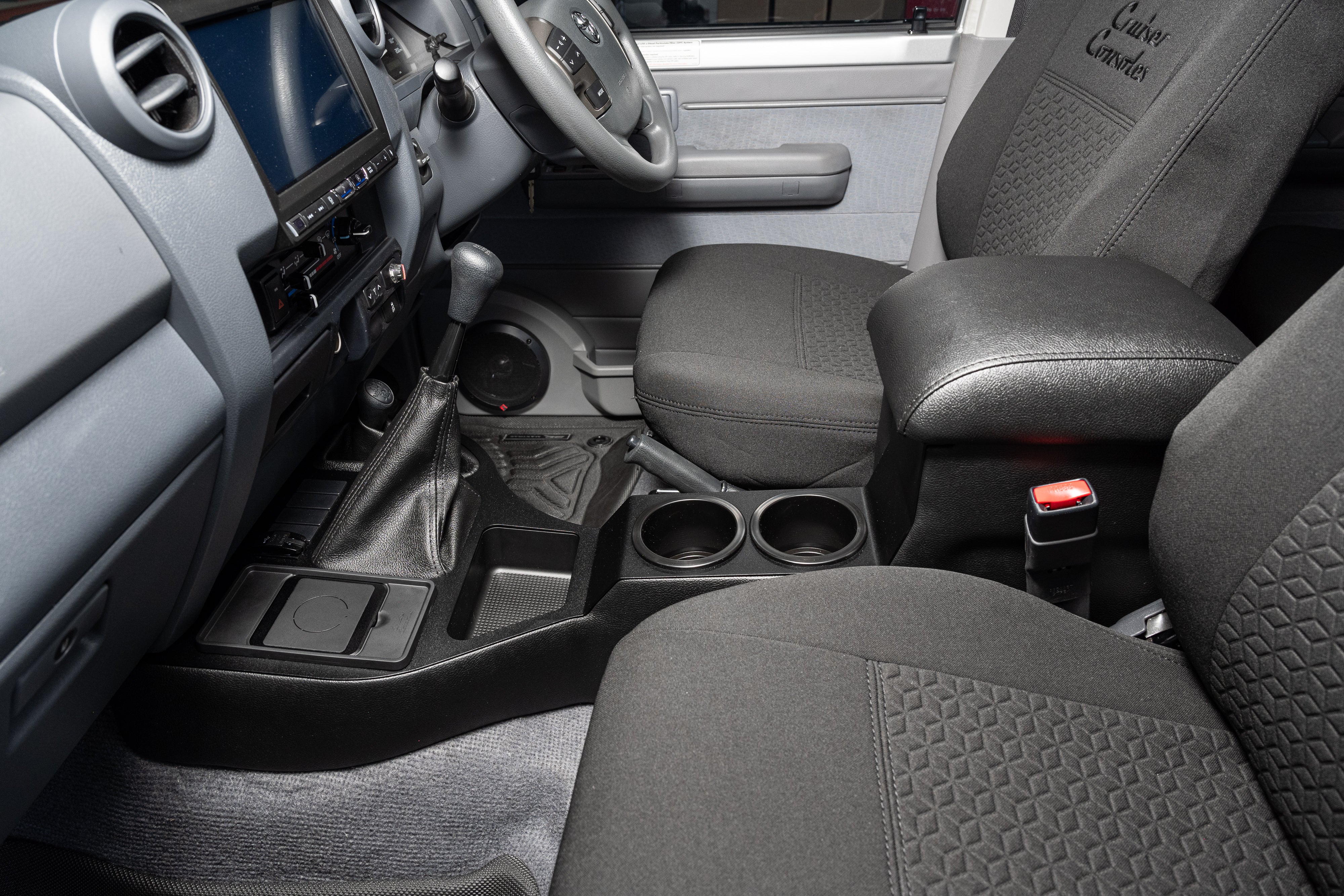 Toyota Landcruiser (2002-2025) 70 Series Full Length Centre Console – with Universal Wireless Phone Charger - Image 6
