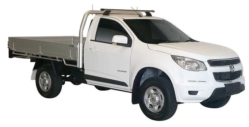 Holden Colorado (2012-2020) Single Cab 2 Door Ute 2012 - 2020 (Naked Roof) Yakima HD Through Bar Yakima Roof Rack