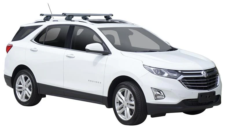 Holden Equinox (2017-2020) 5 Door SUV Dec 2017 - 2020 (Raised Rails) Yakima HD Through Bar Yakima Roof Rack