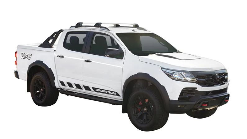 HSV Colorado (2018-2023) SportsCat 4 Door Ute 2018 - 2023 (Raised Rails) Aero FlushBar Yakima Roof Rack