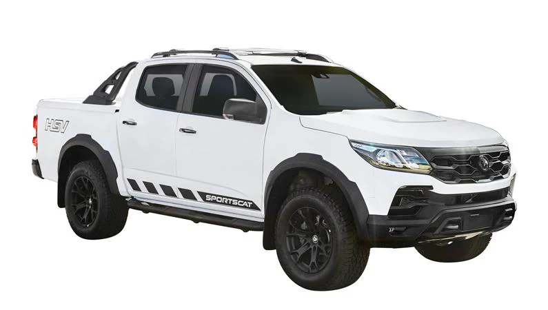 HSV Colorado (2018-2023) SportsCat 4 Door Ute 2018 - 2023 (Raised Rails) Aero RailBar Yakima Roof Rack