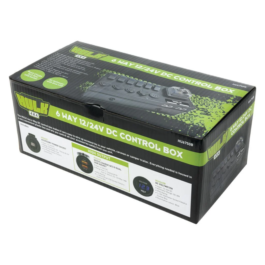 HULK 4x4 6 Way 12/24V DC Control Box