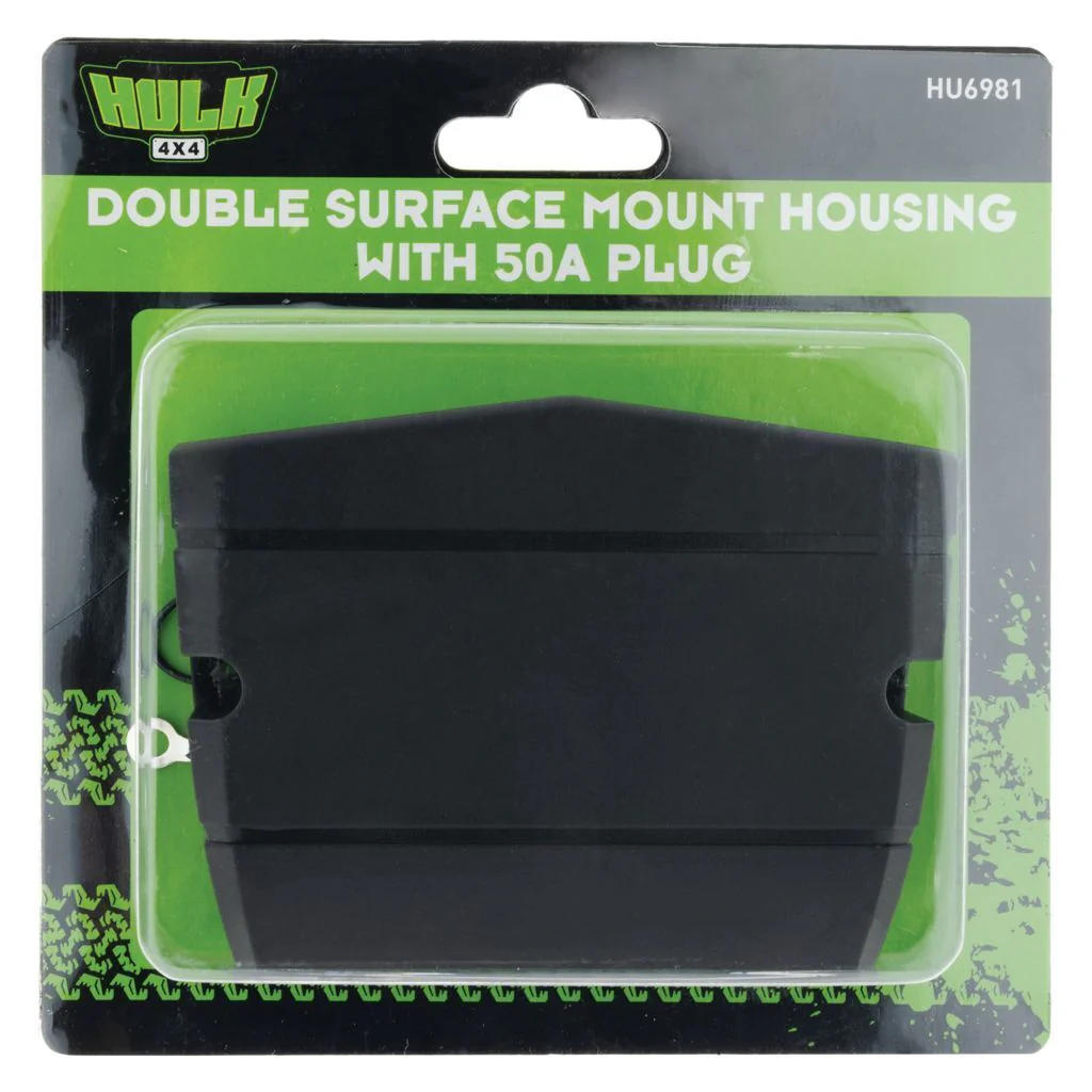 HULK 4x4 Double Surface Mount Housing w/ 50A Plugs