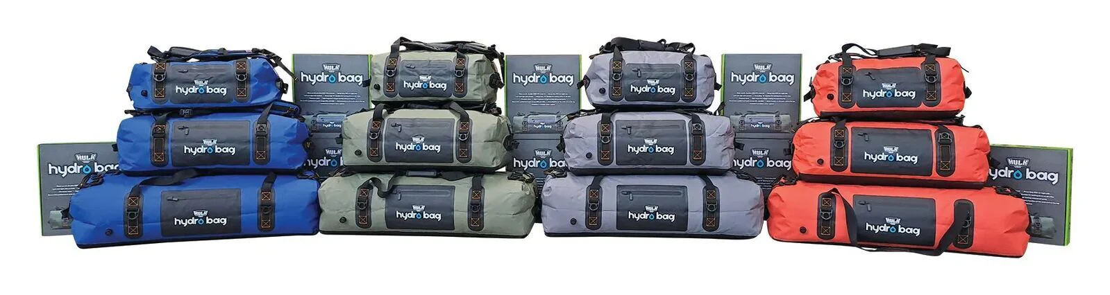Hulk Hydro Bag 60L - Grey Waterproof Duffel with Shoulder Straps