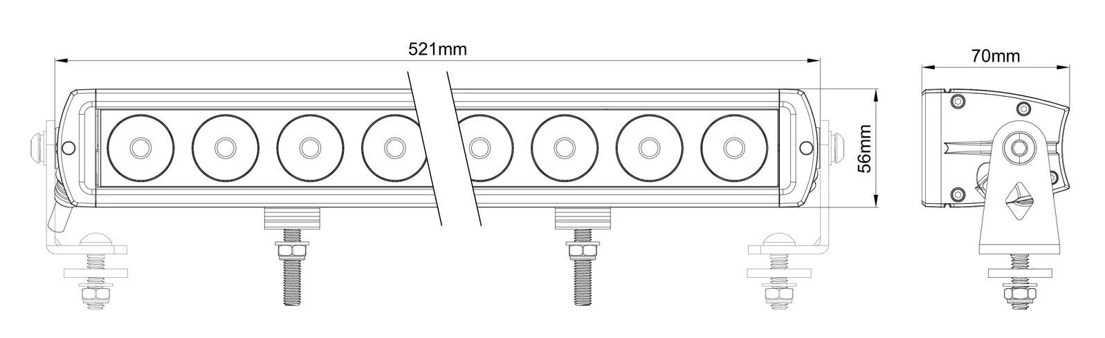 Ignite SX Series LED LIGHTBAR 20 Inch Spot Beam 510mm