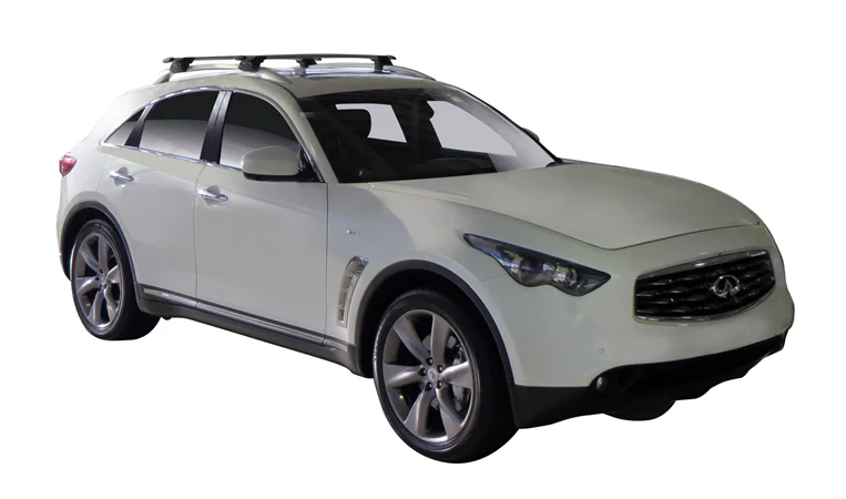 Infiniti QX70 (2013-2022) 5 Door SUV 2013 - 2022 (Raised Rails) Aero ThruBar Yakima Roof Rack