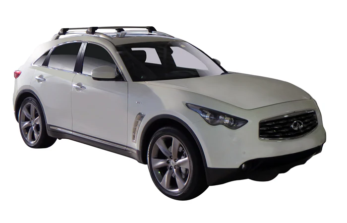 Infiniti QX70 (2013-2023) 5 Door SUV 2013 - 2023 (Raised Rails) Aero FlushBar Yakima Roof Rack