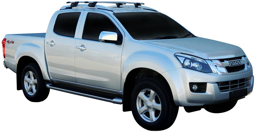 Isuzu D-Max (2012-2017) LS-T Crew Cab 4 Door Ute 2012 - Mar 2017 (Raised Rails) Aero ThruBar Yakima Roof Rack