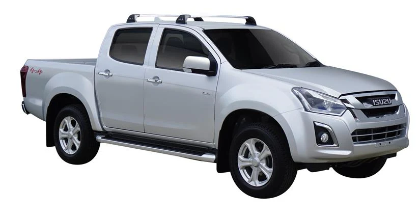 Isuzu D-Max (2017-2020) LS-U/LS-M Crew Cab 4 Door Ute May 2017 - Aug 2020 (Naked Roof) Aero FlushBar Yakima Roof Rack