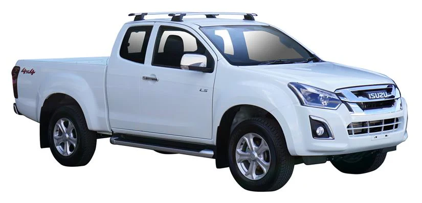 Isuzu D-Max (2017-2020) LS-U/LS-M Space Cab 4 Door Ute Jun 2017 - Aug 2020 (Naked Roof) Aero ThruBar Yakima Roof Rack