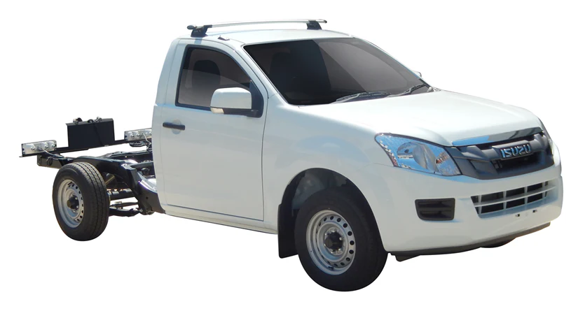Isuzu D-Max (2017-2020) SX/EX Single Cab 2 Door Ute Jun 2017 - Aug 2020 (Naked Roof) Aero ThruBar Yakima Roof Rack