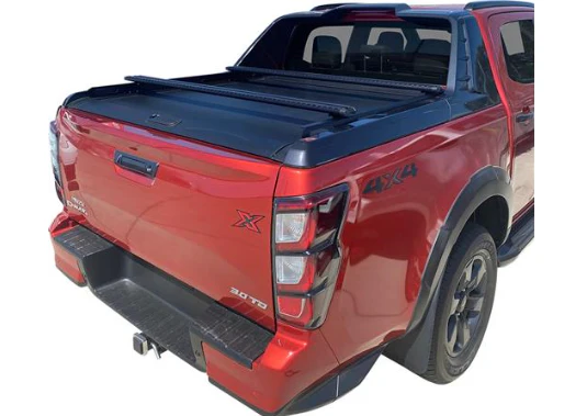 Isuzu D-Max (2020-2025) X-Terrain (Rear Cargo) 4 Door Ute Sep 2020 - 2025 (Factory Tracks) Yakima HD Through Bar Yakima Roof Rack