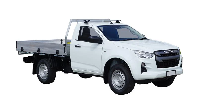 Isuzu D-Max (2020-2023) Single Cab 2 Door Ute Sep 2020 - 2023 (Naked Roof) Aero ThruBar Yakima Roof Rack