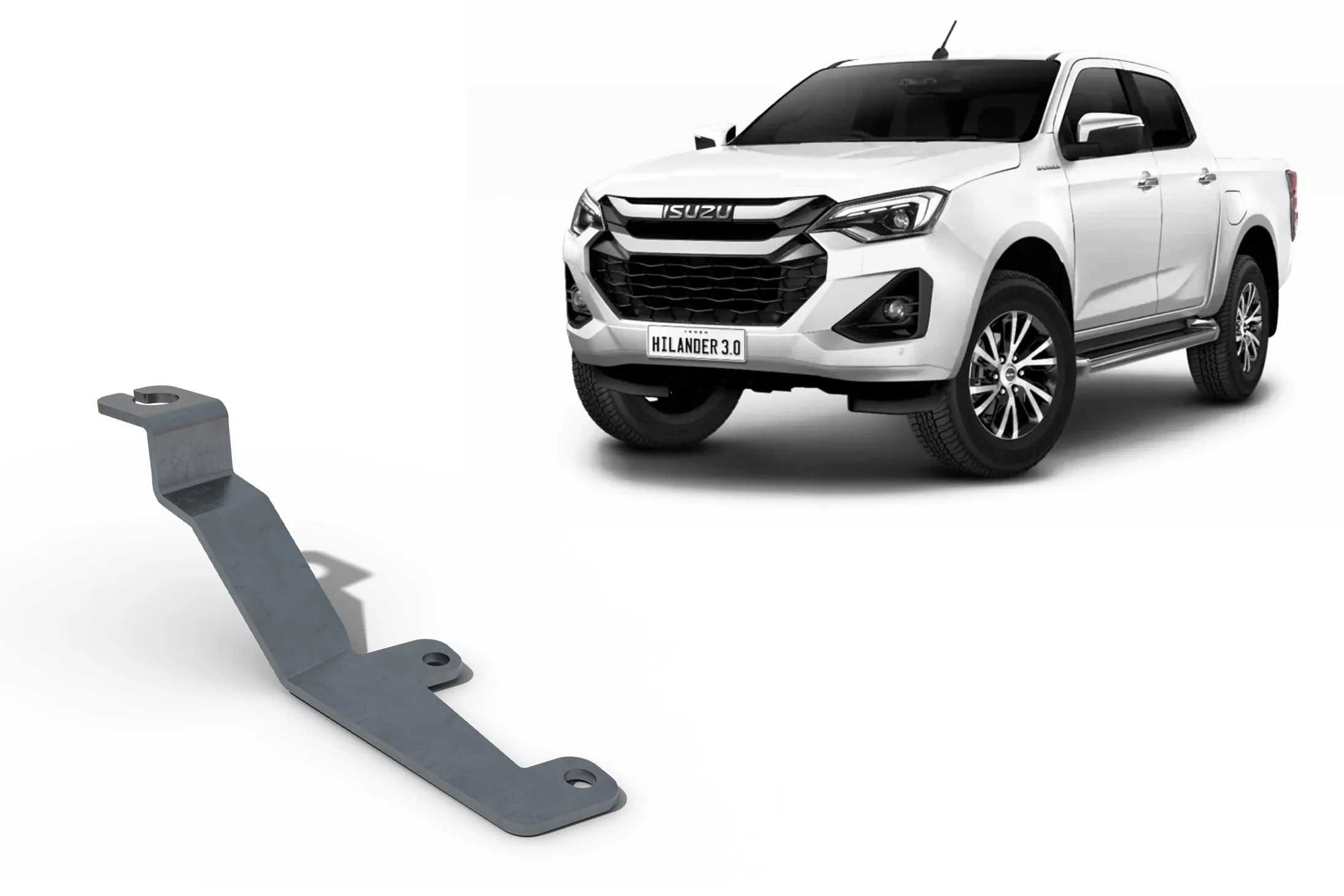 Adventure Accessory Isuzu Dmax 2020 – Current Bonnet Aerial Mount Wedgetail