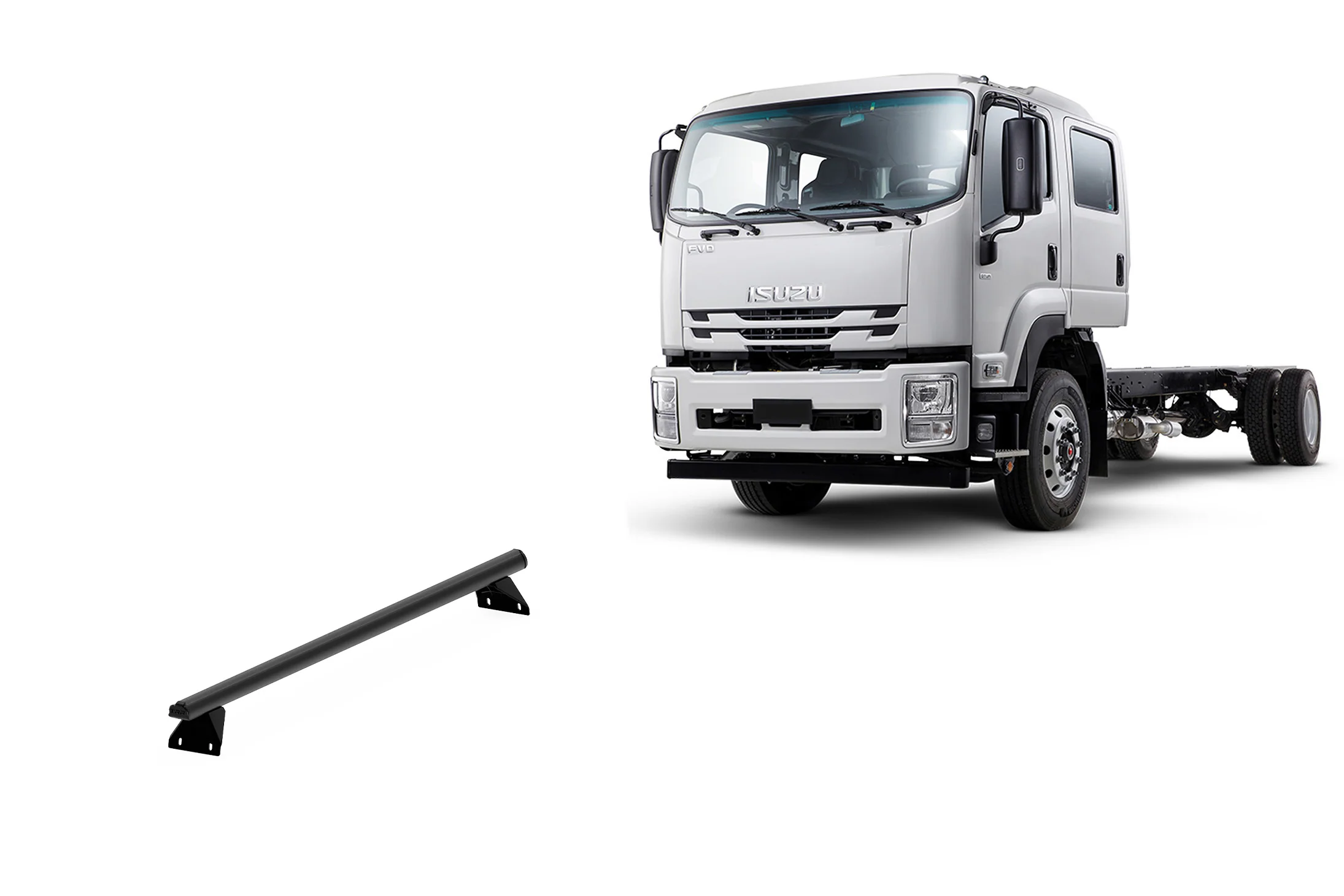 Isuzu F Series truck Dual Cab Flat Roof (2006 Wedgetail Current) Trademax Crossbars x 1