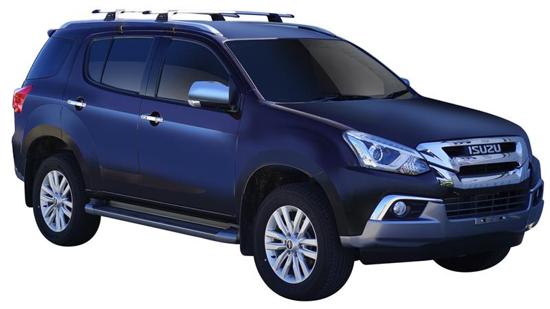 Isuzu MU-X (2017-2021) 5 Door SUV May 2017 - Jul 2021 (Flush Rails) Aero ThruBar Yakima Roof Rack
