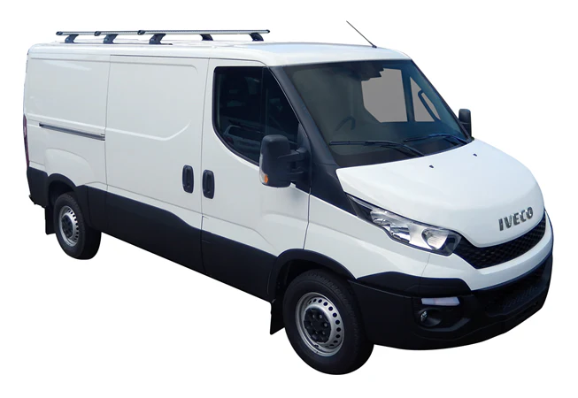 Iveco Daily (2015-2023) Low Roof 4 Door Van May 2015 - 2023 (Naked Roof) Yakima HD Through Bar Yakima Roof Rack