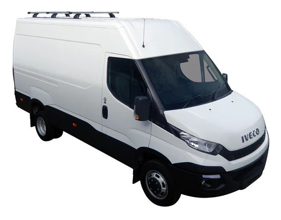 Iveco Daily (2015-2023) Mid Roof 4 Door Van 2015 - 2023 (Naked Roof) Yakima HD Through Bar Yakima Roof Rack