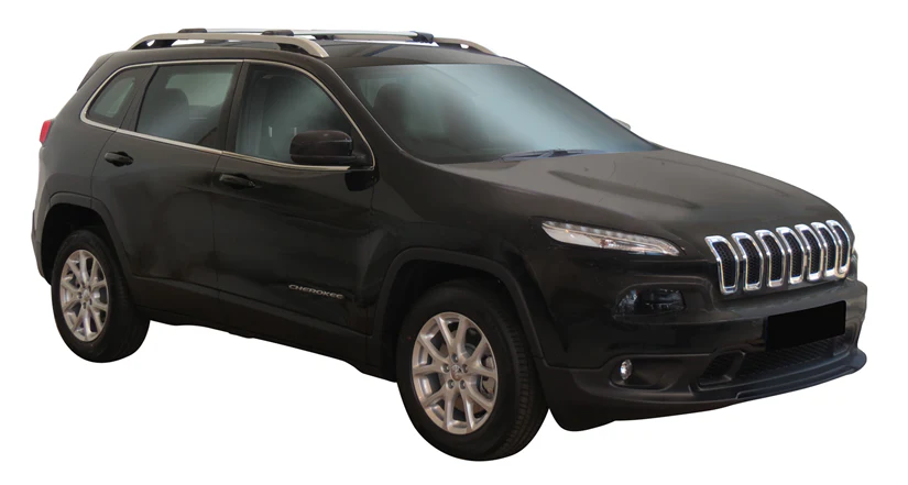 Jeep Cherokee (2014-2018) 5 Door SUV 2014 - Jul 2018 (Raised Rails) Aero RailBar Yakima Roof Rack