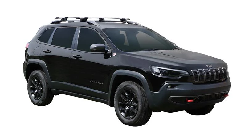 Jeep Cherokee (2018-2022) 5 Door SUV Aug 2018 - 2022 (Raised Rails) Aero ThruBar Yakima Roof Rack