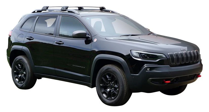 Jeep Cherokee (2018-2023) 5 Door SUV Aug 2018 - 2023 (Raised Rails) Aero FlushBar Yakima Roof Rack