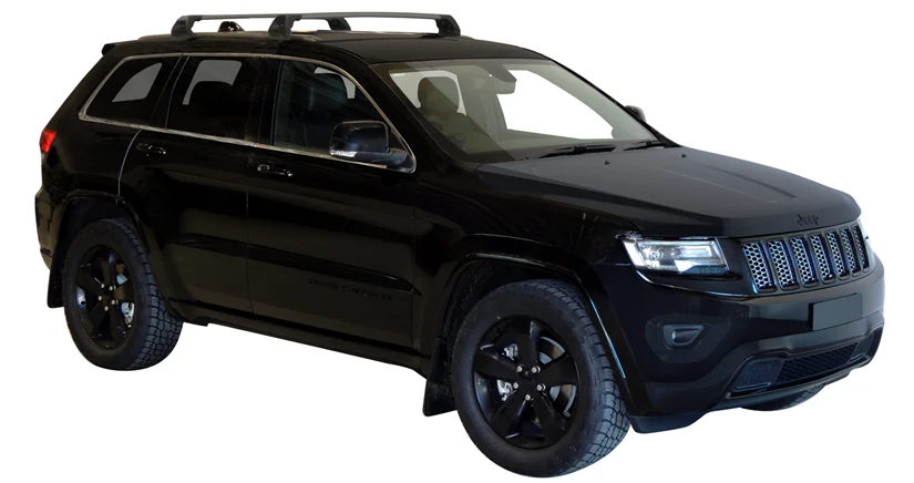 Jeep Grand (2012-2022) Cherokee WK2 SRT-8 / Blackhawk 5 Door SUV 2012 - 2022 (Naked Roof) Aero FlushBar Yakima Roof Rack