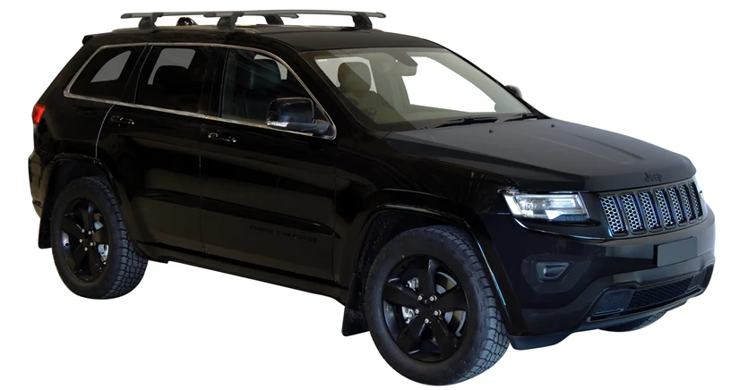Jeep Grand (2012-2023) Cherokee WK2 SRT-8 / Blackhawk 5 Door SUV 2012 - 2023 (Naked Roof) Aero ThruBar Yakima Roof Rack