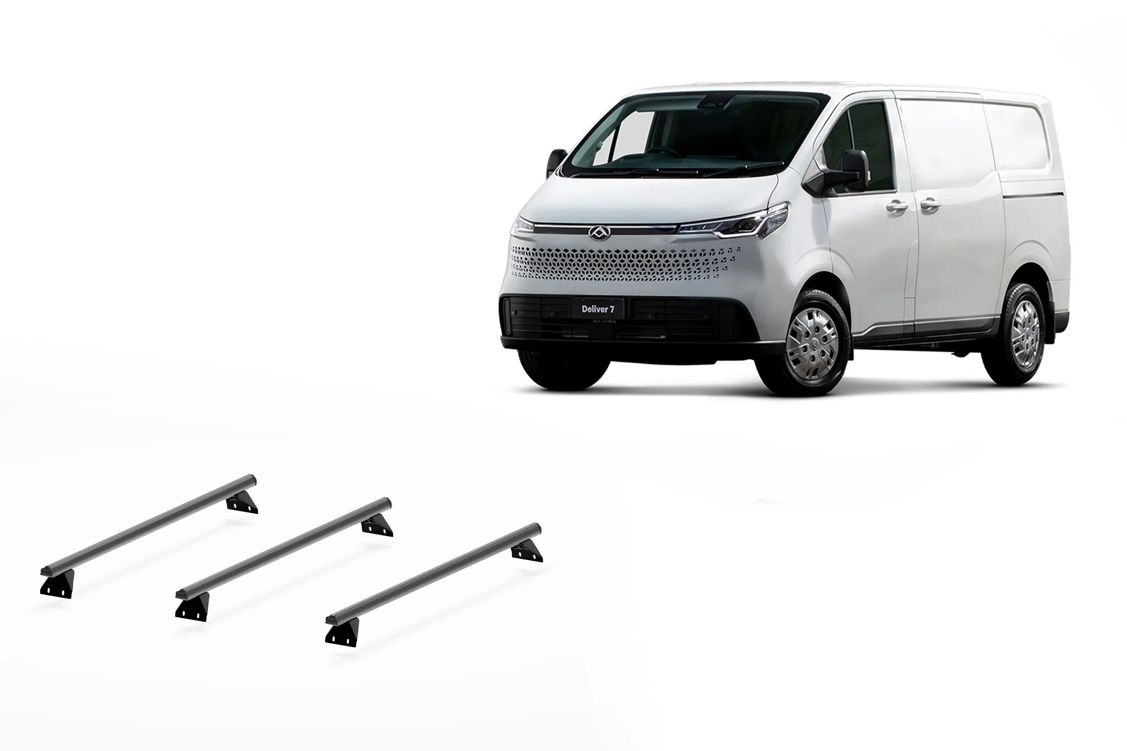 LDV Deliver 7 SWB L/Roof (01/24 Wedgetail – Current) Trademax Crossbars x 3